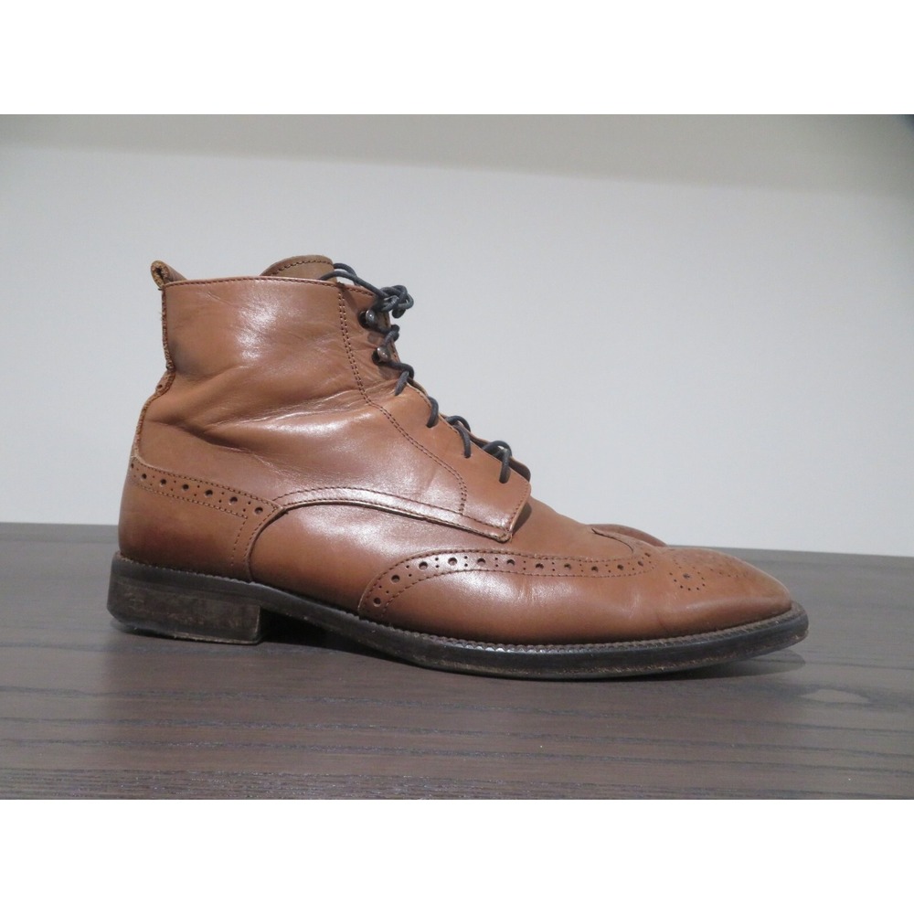 Too Boot New York Hobson Mens 10.5 Shoes Brown Leather Wingtip Ankle Mid